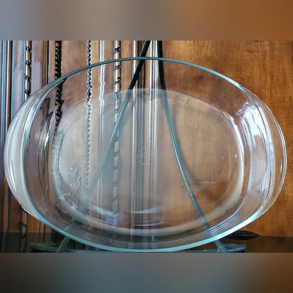 16" x 11.5" 🇫🇷 Duralex Oval Clear  Glass Roasting Baking Dish EUC - Picture 5 of 10